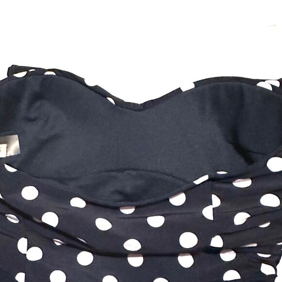 Unique Vintage Corinne Halter Polka Dot Swimsuit Women's M Medium - Picture 4 of 7